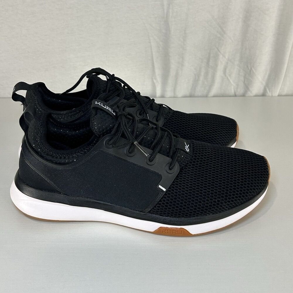 Kuru Womens 11W Atom Cloud Black Comfort Walking Shoes Sneakers Trails Recovery